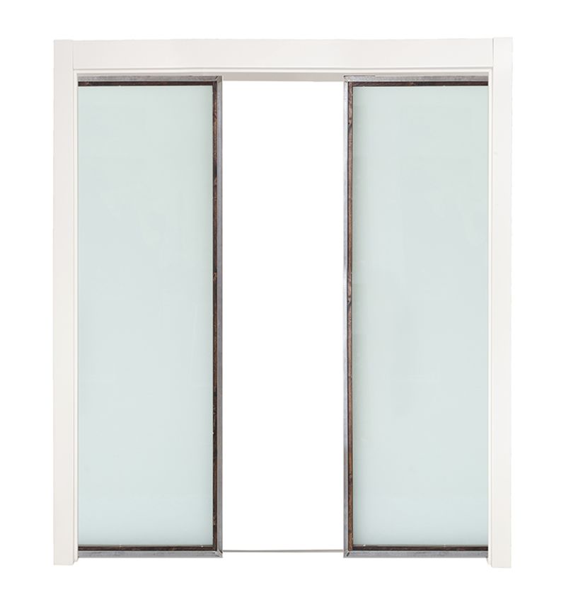 Powell Double Converging Pocket Doors Rustica